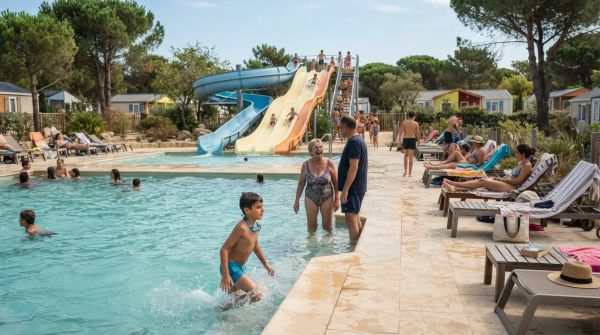 Venez vivre des sensations fortes au camping avec parc aquatique au Grau-du-Roi